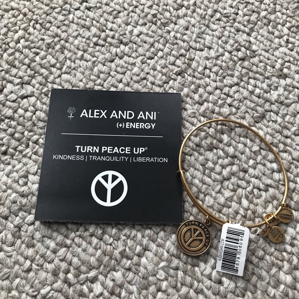 NWT Alex and Ani peace up bracelet